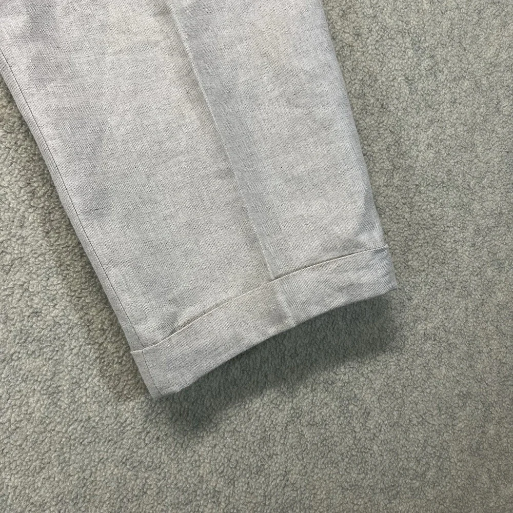 Bullock & Jones Mens Linen Pleated Dress Pants Beige Tan Cuffed Size‎ 36
